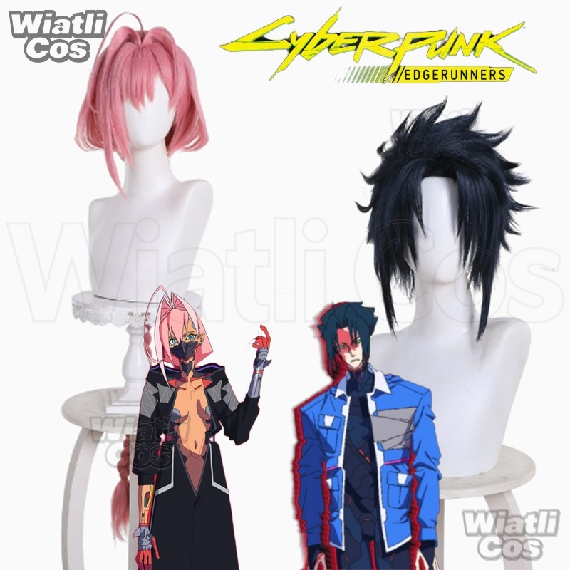 2026 Anime Cyberpunk Edgerunne - Anime Cosplay Wig Heat Resistant ulasan dan harga