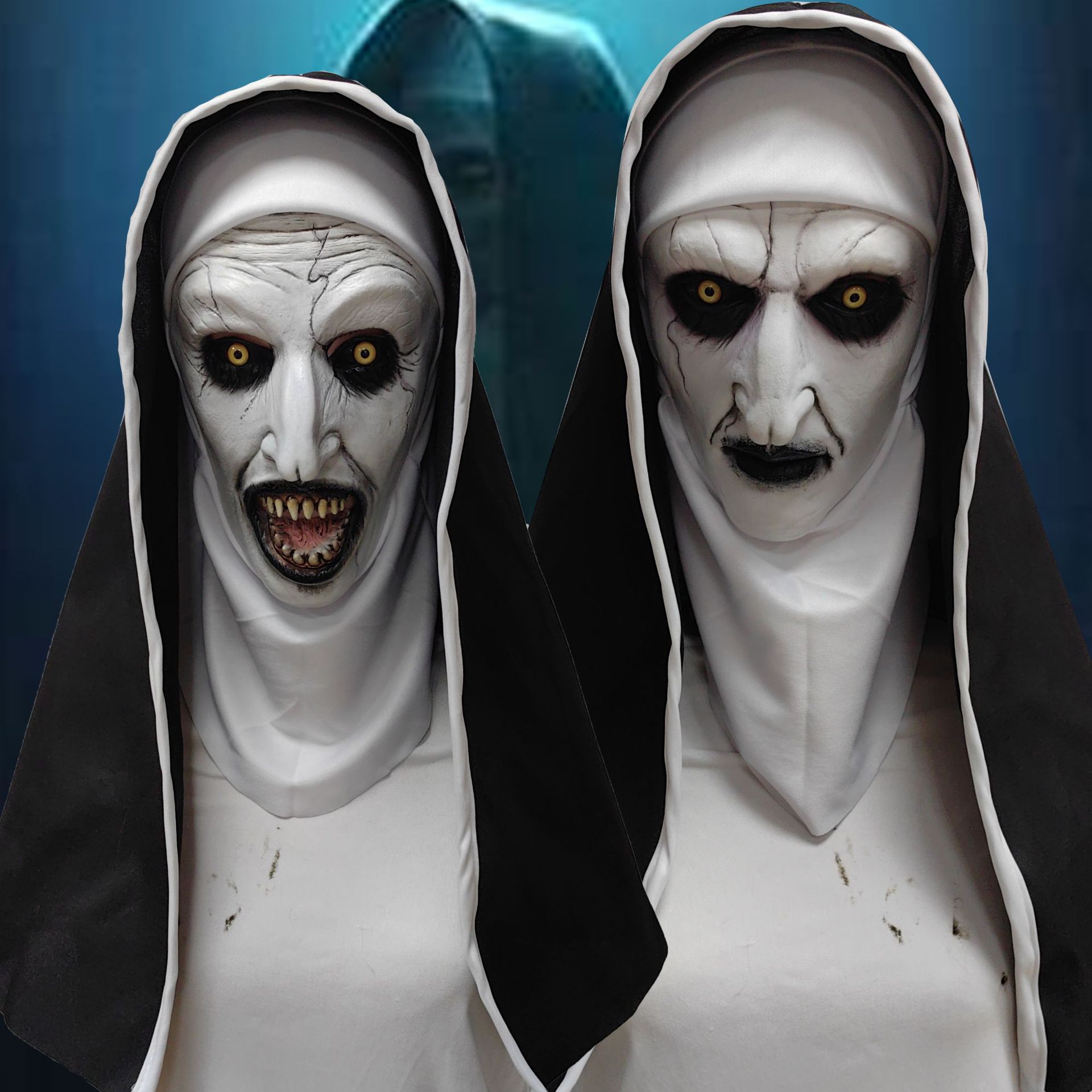 Halloween Scary Nun Mask The C - Led Purge Mask Halloween ulasan dan harga