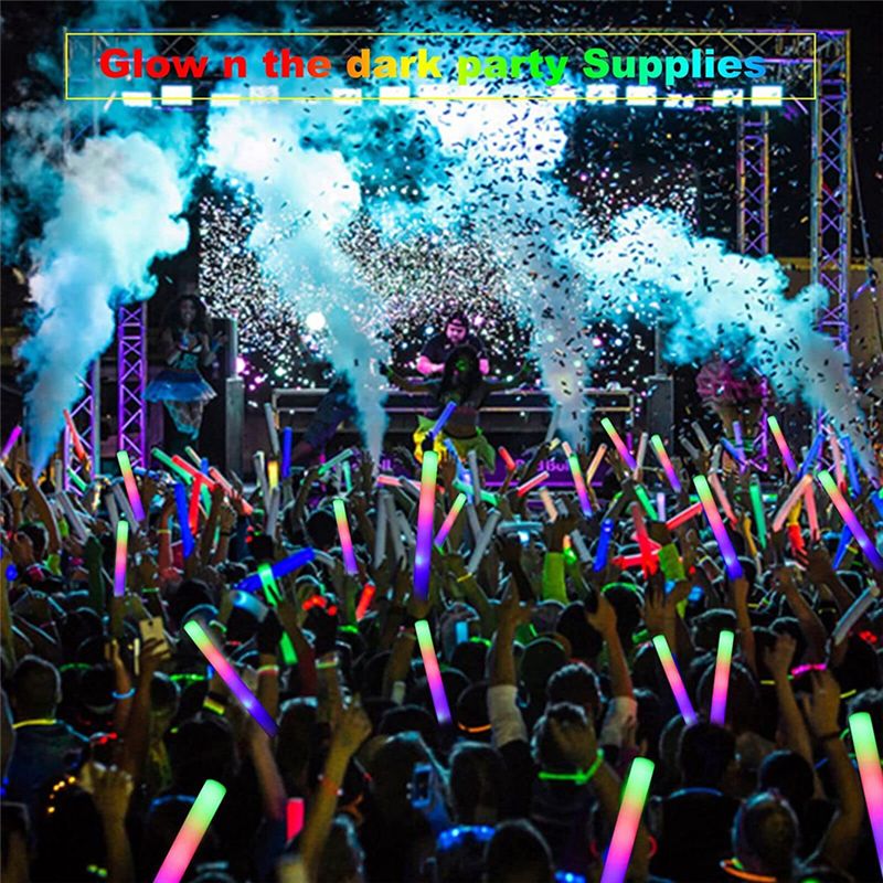 A75K Glow Sticks Bulk, LED Foa - Flashing Led Foam Sticks Party ulasan dan harga