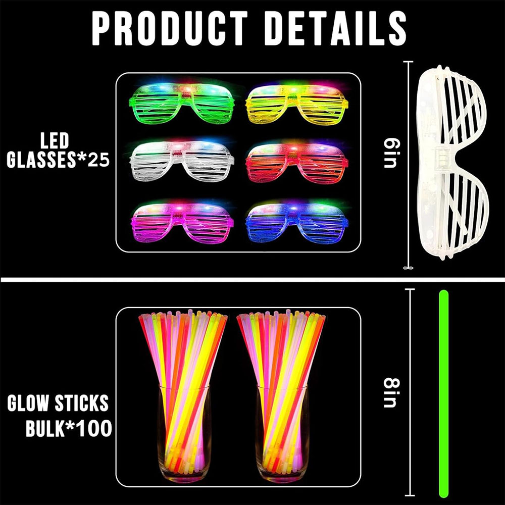 136Pack Glow in The Dark Light - Glow In The Dark Party Glasses ulasan dan harga