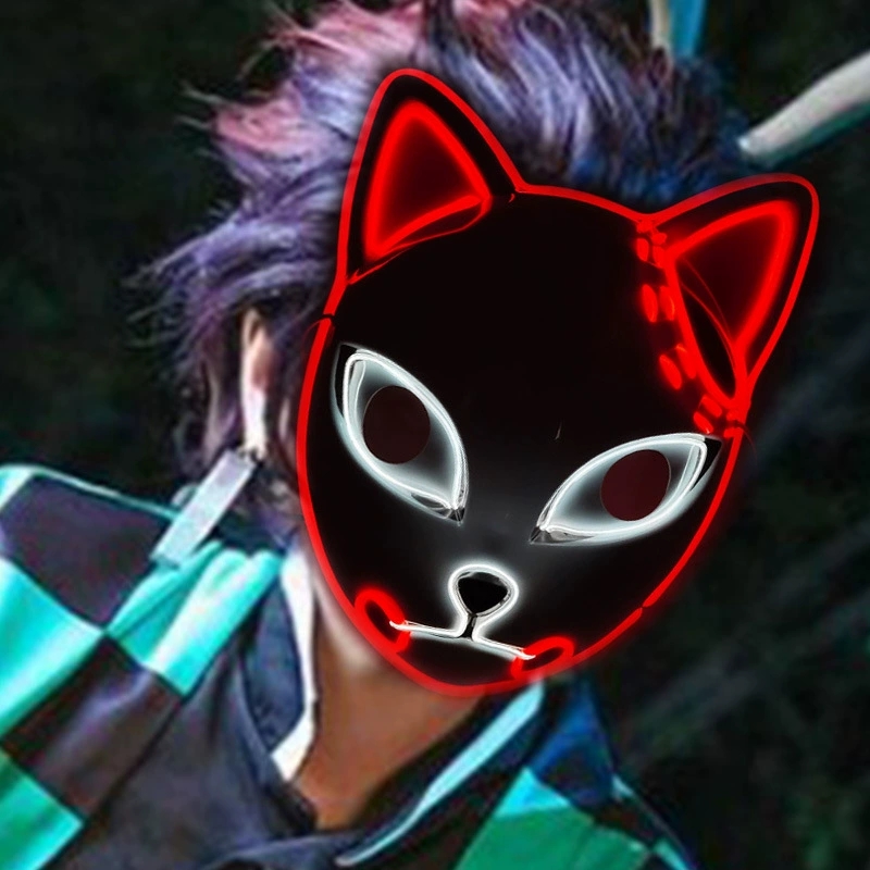 Japanese Anime Demon Fox Mask  - Led Purge Mask Halloween ulasan dan harga