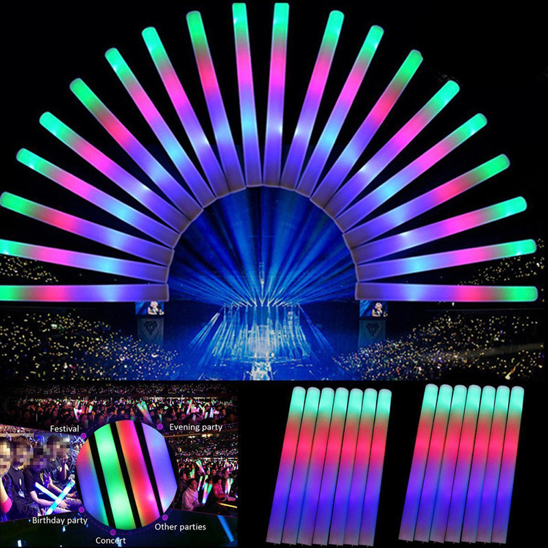 30Pcs Party Decoration LED Col - Flashing Led Foam Sticks Party ulasan dan harga