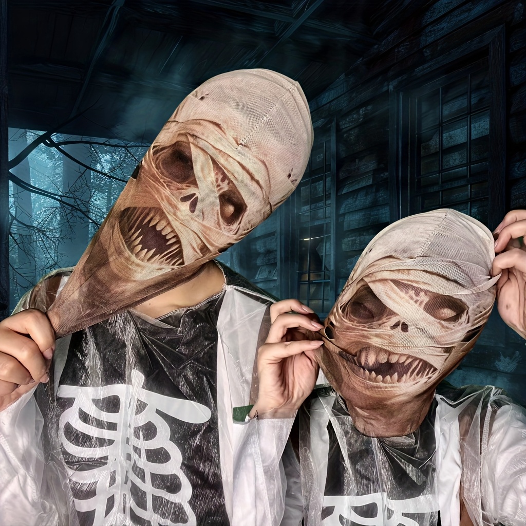 1pc Mummy Ripped Cloth Patchwo - Led Purge Mask Halloween ulasan dan harga