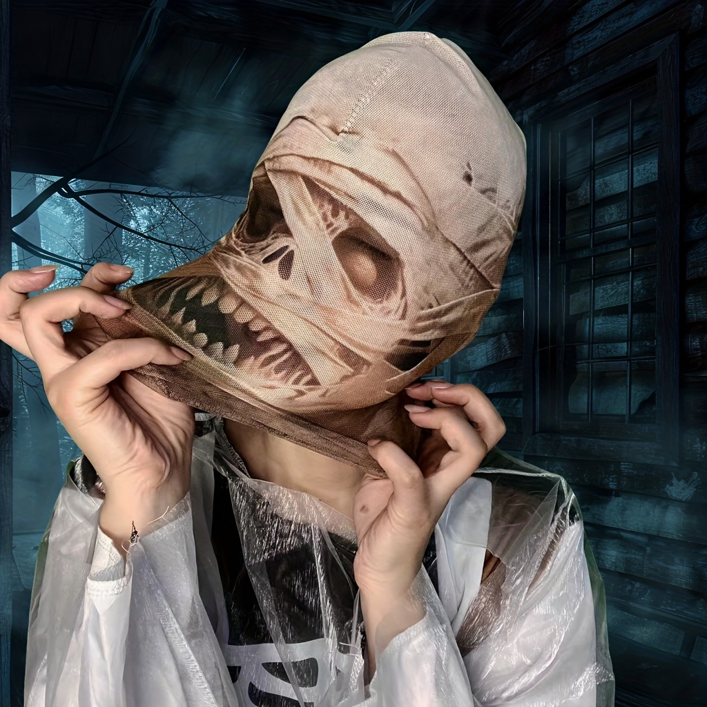 1pc Mummy Ripped Cloth Patchwo - Led Purge Mask Halloween ulasan dan harga