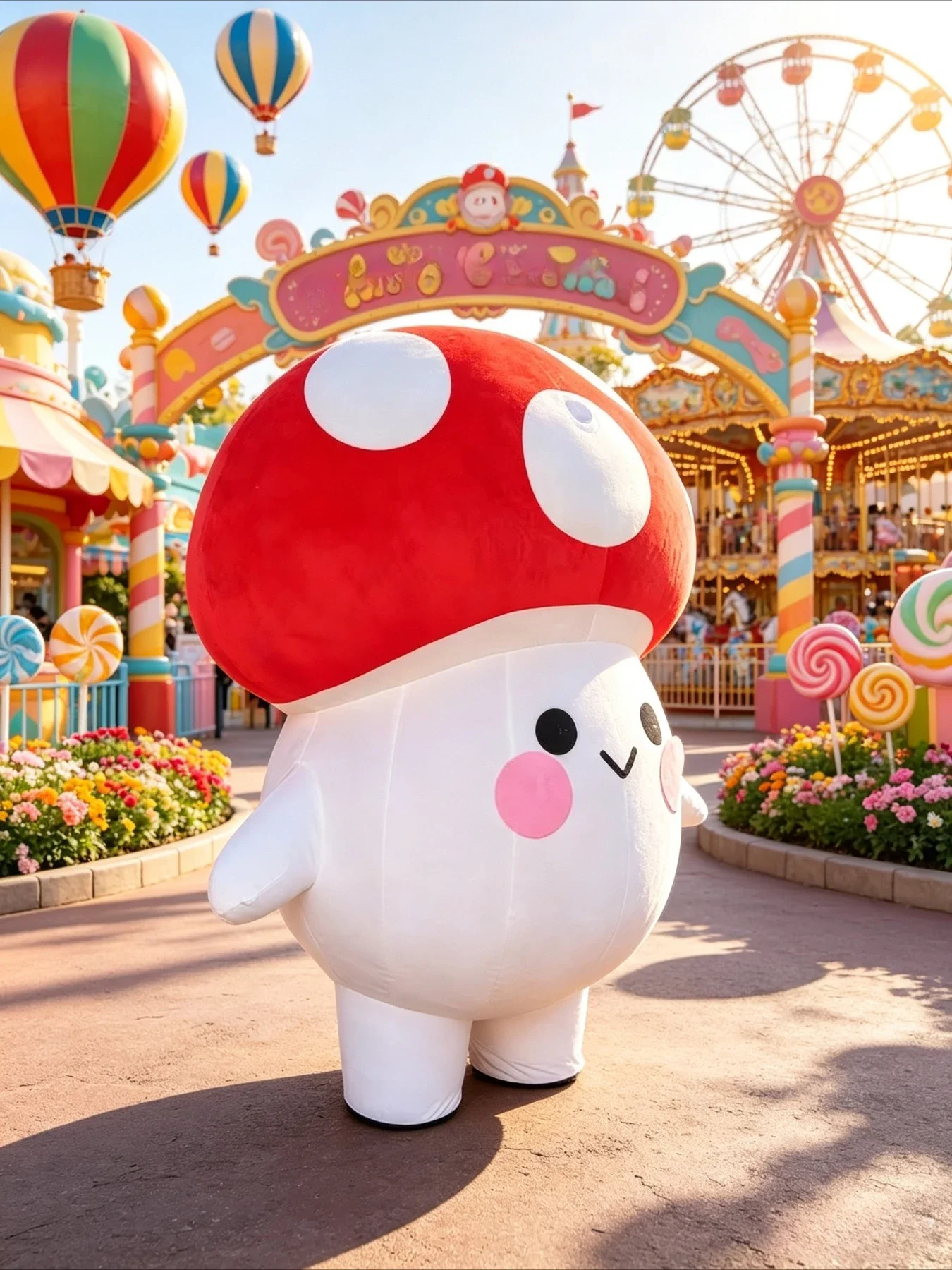 Cute Mushroom Inflatable Masco - Costumes ulasan dan harga