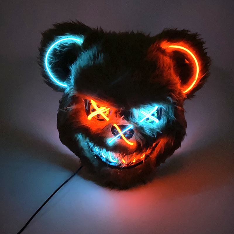 Halloween Light Up Horror Anim - Led Purge Mask Halloween ulasan dan harga
