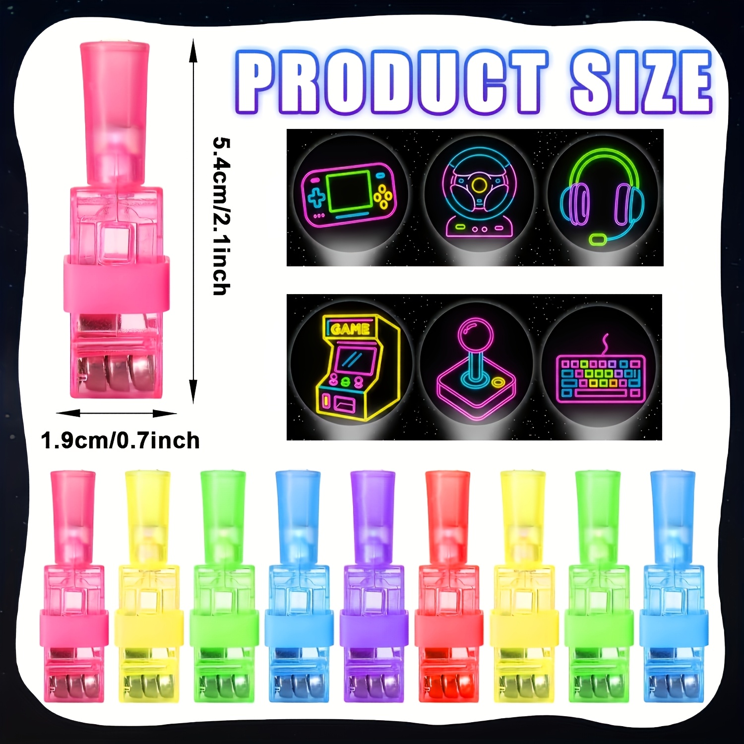 36pcs LED Finger Lights Video  - Glow In The Dark Party Glasses ulasan dan harga