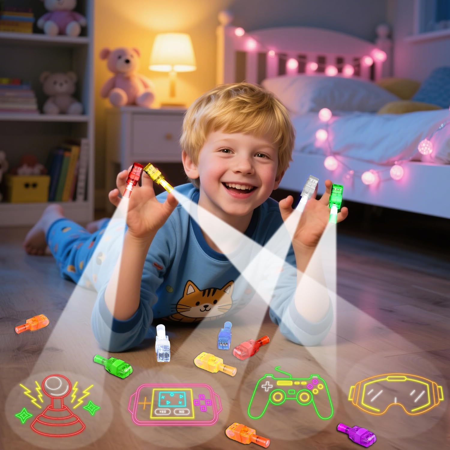 36pcs LED Finger Lights Video  - Glow In The Dark Party Glasses ulasan dan harga
