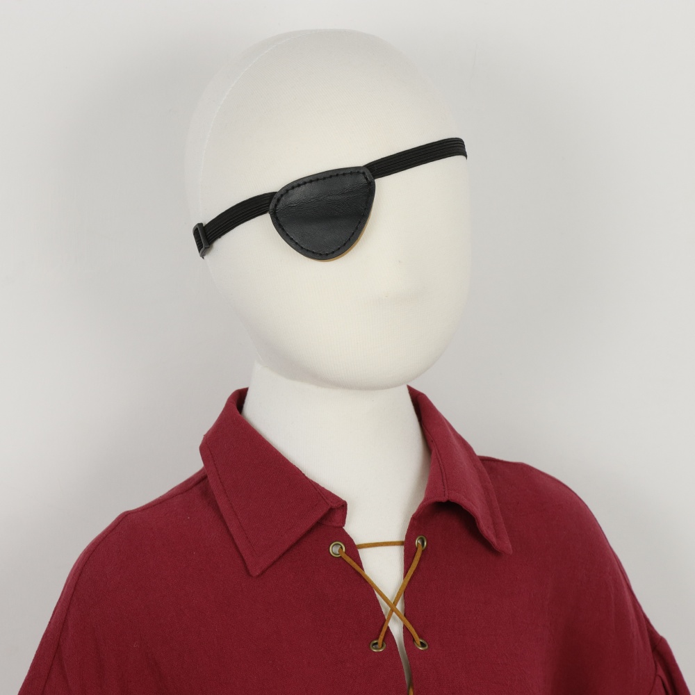 Black PU Leather Pirate Eyepat - Costumes ulasan dan harga