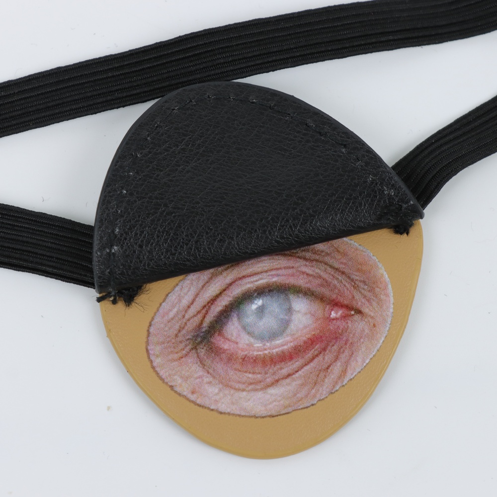 Black PU Leather Pirate Eyepat - Costumes ulasan dan harga