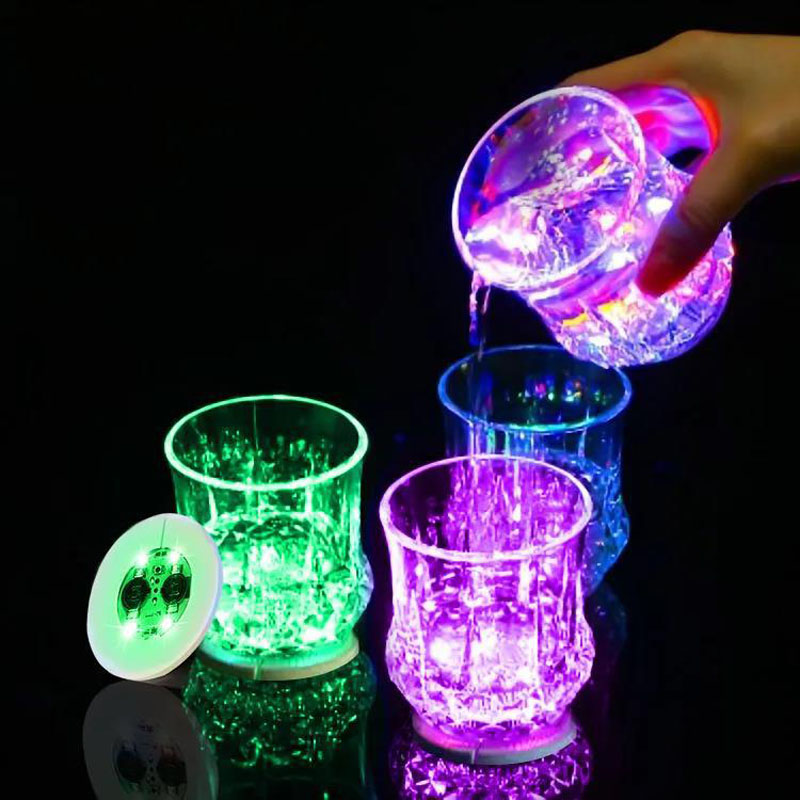 LED Coasters Sticker Night Clu - Glow In The Dark Party Glasses ulasan dan harga