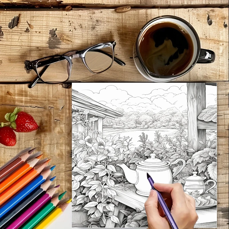 Tea In The Gardens Coloring Bo - Party Supplies ulasan dan harga