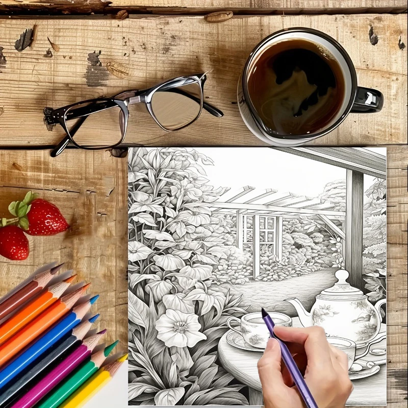Tea In The Gardens Coloring Bo - Party Supplies ulasan dan harga