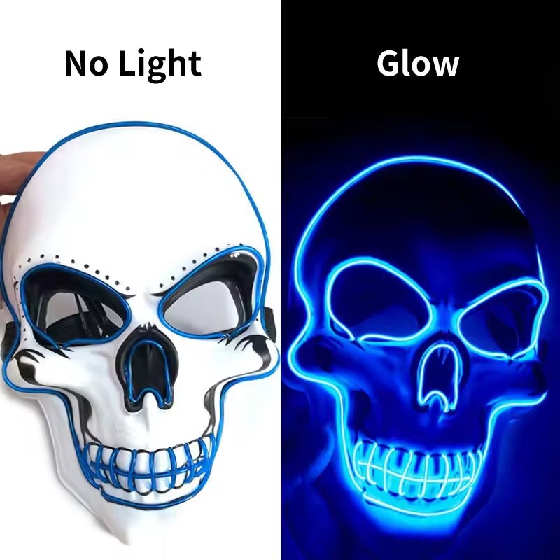 Neon Mask Led Light Up Party M - Led Purge Mask Halloween ulasan dan harga