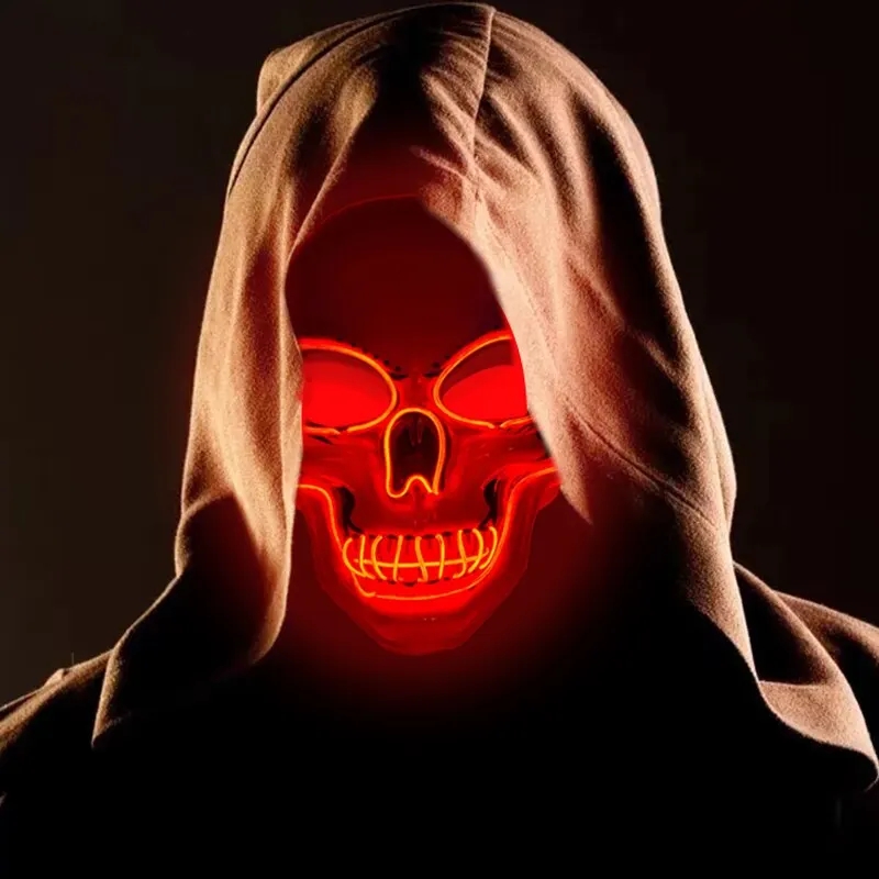 Neon Mask Led Light Up Party M - Led Purge Mask Halloween ulasan dan harga